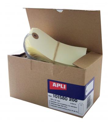 APLI Lot de 200 &eacute;tiquettes am&eacute;ricaines -  - 120 x 57 mm - Beige