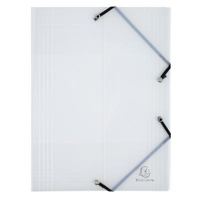 EXACOMPTA  56742e chemise &agrave; 3 rabats a4 elastique 5/10e cristal