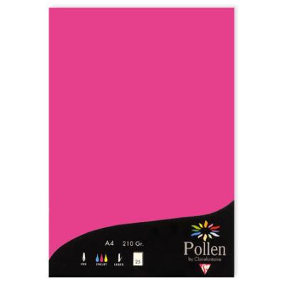 POLLEN Clairefontaine Etui De 25 Feuilles 210x297 Rose Fuchsia 210g