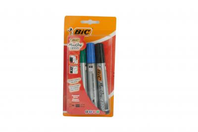 BIC Lot de 4 marqueurs permanent 2300 -  - Pointe moyenne - 4 couleurs