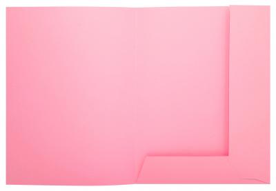 EXACOMPTA Lot de 5 Paquet de 50 chemises SUPER 210 2 rabats, coloris rose