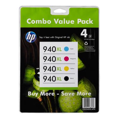 HP Pack cartouche d'encre  940 XL Noir et 3 couleurs Magenta, Cyan, Jaune