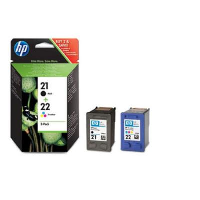 HP  21+22 2-Pack Noir + 3 couleurs