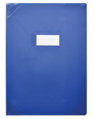 ELBA  Lot de 3 Prot&egrave;ge-cahiers PVC 150 Strong Line 24x32 cm opaque bleu