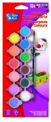 LEFRANC & BOURGEOIS Lefranc Bourgeois - Peinture acrylique pour enfants - 12 pots de 5ml