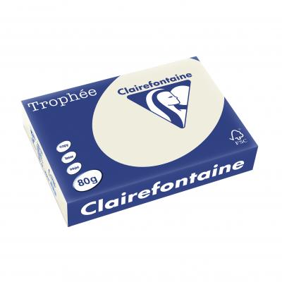 CLAIREFONTAINE Ramette de papier 500 feuilles A4 - CLAIREFONAINE - 80 g - Gris perle