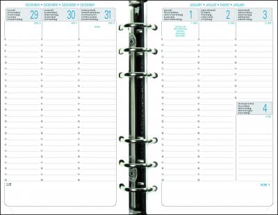 EXACOMPTA  Recharge 17 Semainier Mill&eacute;sim&eacute; 2 Pages
