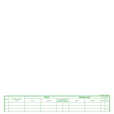 EXACOMPTA Piq&ucirc;re  Registre des visites 25x32cm 25 lignes 80p