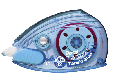 PENTEL  - roller colle Tape'n Glue, bleu clair, 8,4 mm x 25 m (ERT45-S)