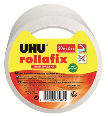 UHU Rollafix ruban d'embalage transparent 50mx50mm