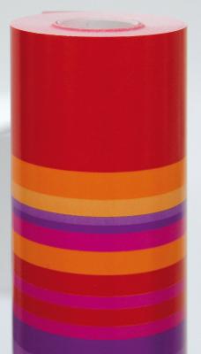 CLAIREFONTAINE Rlx papier cadeaux ALLIANCE L70 cm x 50 m Fantaisie rayures orange/rose 