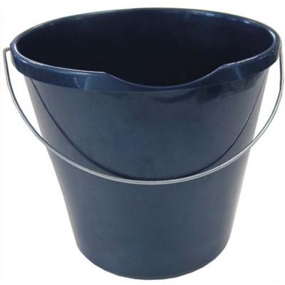THOMAS Seau de m&eacute;nage rond Brosserie  - avec bec verseur - 12L - bleu