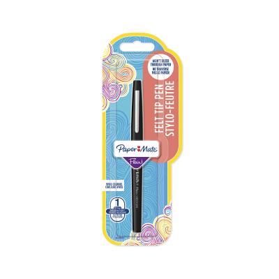 PAPERMATE  Paper:Mate Stylo feutre Flair, blister de 1, noir - Lot de 9