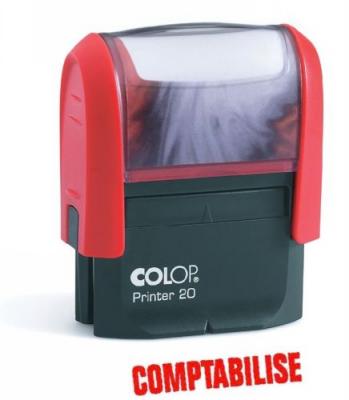 COLOP Tampon Printer 20  - Formule Commerciale 'COMPTABILISE' - Rouge
