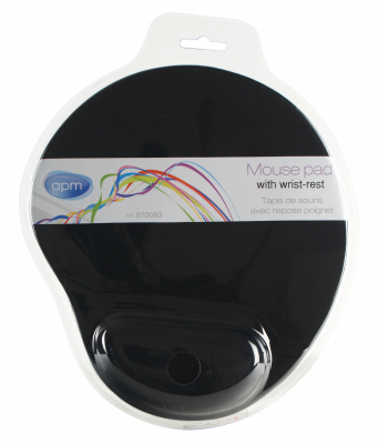 APM Tapis souris textile/gel -  - Noir