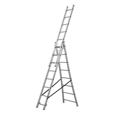 HAILO Echelle transformable pro 3 plans 3x8 &eacute;chelons 4,8m/5,7m en aluminium  Pro 