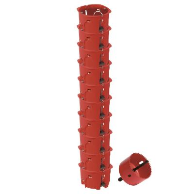 DEBFLEX Lot de 10 bo&icirc;tes d'encastrement +scie cloche, cloison creuse 1poste,