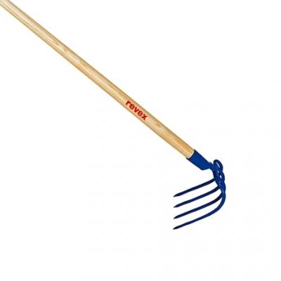 REVEX  - Croc fumier &agrave; douille 4 dents 20 cm emmanch&eacute; 135 cm