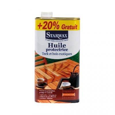 STARWAX Huile protectrice teck et bois exotiques 1L + 20%