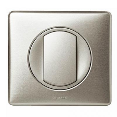 LEGRAND  Interrupteur simple 10A C&eacute;liane gris titane - Livr&eacute; complet