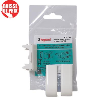 LEGRAND Joints de couvercle/goulotte pour goulotte Mosaic 80 x 50 mm 