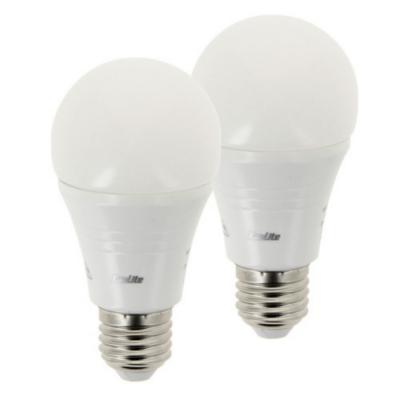 XANLITE Lot de 2 ampoules SMD LED A60 Opaque, culot E27, 806 Lumens conso 9W