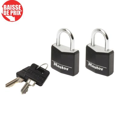 MASTER LOCK Cadenas  lot 2 aluminium noir 20 mm