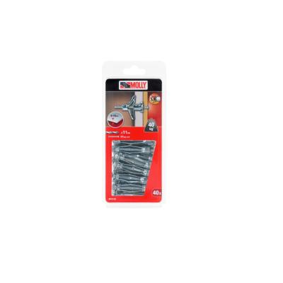 MOLLY Lot de 40 Chevilles M&eacute;talliques &agrave; Expansion 6S + Vis M5