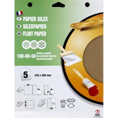 NESPOLI  5 Feuilles papier de verre grains assortis