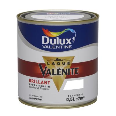 DULUX VALENTINE Peinture Laque Val&eacute;nite Brillant Blanc 0,5 l  Blanc