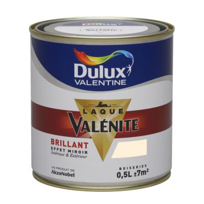 DULUX VALENTINE Peinture  Laque Val&eacute;nite Brillant Blanc Cass&eacute; 0,5l