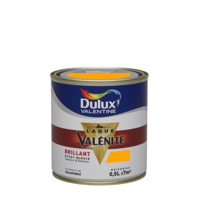DULUX VALENTINE Peinture Laque Val&eacute;nite - Jaune Lumi&egrave;re - Brillant - 0,5L