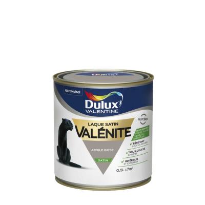 DULUX VALENTINE Peinture Laque Val&eacute;nite - Argile Grise 0,5L