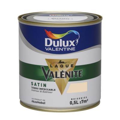 DULUX VALENTINE Peinture Laque Val&eacute;nite - Coquille d'Oeuf - Satin - 0,5L
