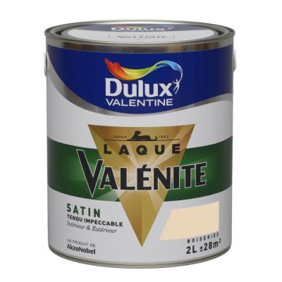 DULUX VALENTINE Peinture Laque Val&eacute;nite - Coquille d'oeuf - Satin - 2L