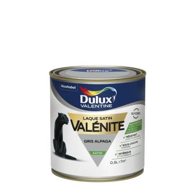 DULUX VALENTINE Laque valenite satin 0.5L gris alpaga - 