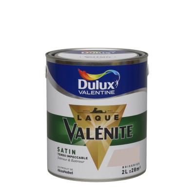 DULUX VALENTINE Laque boiserie et m&eacute;tal - Marron glac&eacute; - Rendu satin - 2L