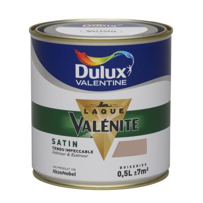 DULUX VALENTINE Peinture Laque Val&eacute;nite Satin Titanium 0,5 l  Titanium