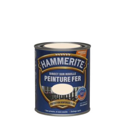 HAMMERITE Peinture blanc cass&eacute; brillant 0,75l -  -