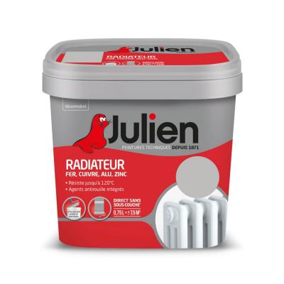 JULIEN Peinture Radiateur Phase Aqueuse Satin  B&eacute;ton Gris 0,75 L