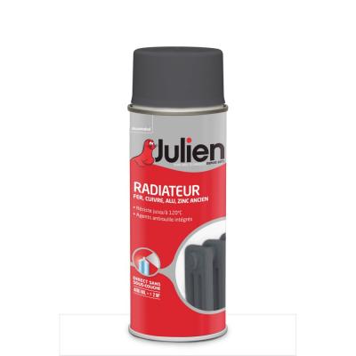JULIEN Peinture Radiateur Phase Aqueuse Satin  Poivre a&eacute;rosol 400 ml