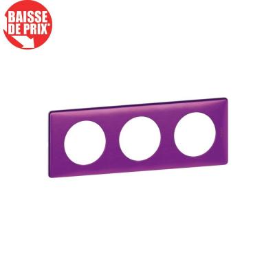 LEGRAND  Celiane plaque 3 postes violet irise