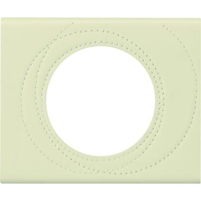 LEGRAND Plaque de finition simple  C&eacute;liane mati&egrave;re cuir perle couture