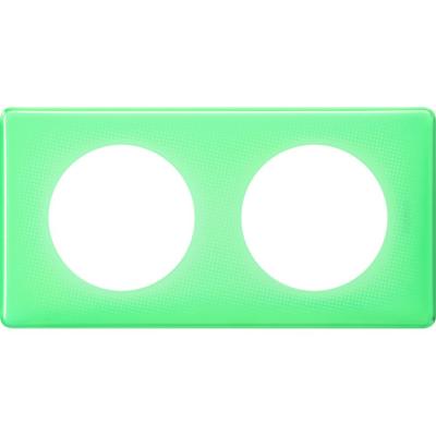 LEGRAND Plaque de finition double  C&eacute;liane Memories 50's turquoise