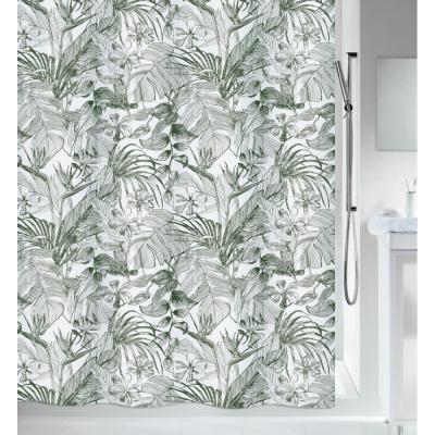 SPIRELLA  rideau de douche polyester tropic 180x200cm vert clair