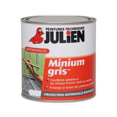 JULIEN Peinture protection antirouille Minium  mat gris bleut&eacute; mat 0 5L