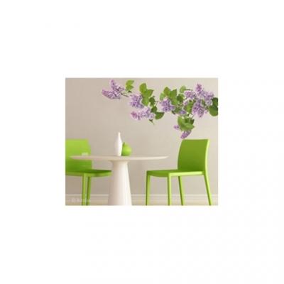 PLAGE Sticker mural d&eacute;co int&eacute;rieure, photo branches de lilas et violettes, 68 cm X 48 cm, d&eacute;corez votre maison avec ce grand format. 