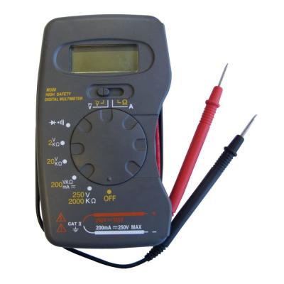 TIBELEC Testeur digital avec cordons int&eacute;gr&eacute;s - 5 fonctions