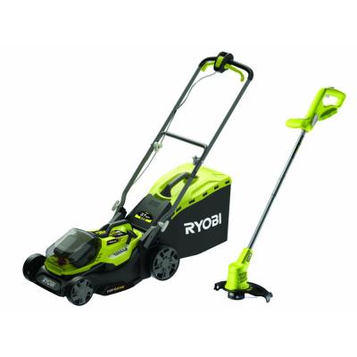 RYOBI Tondeuse Hybride RY18LMH37LT25 - 18V + Coupe Bordure OLT1825M - 18V