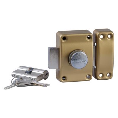 BRICARD Verrou  bouton et cylindre 30x30mm m&ecirc;me cl&eacute;